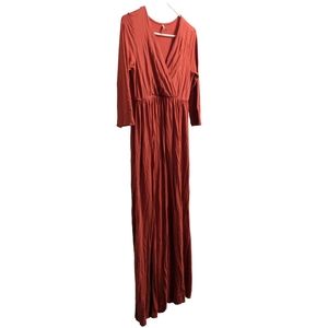 Mother Bee Auburn Red Maxi Maternity Dress L
